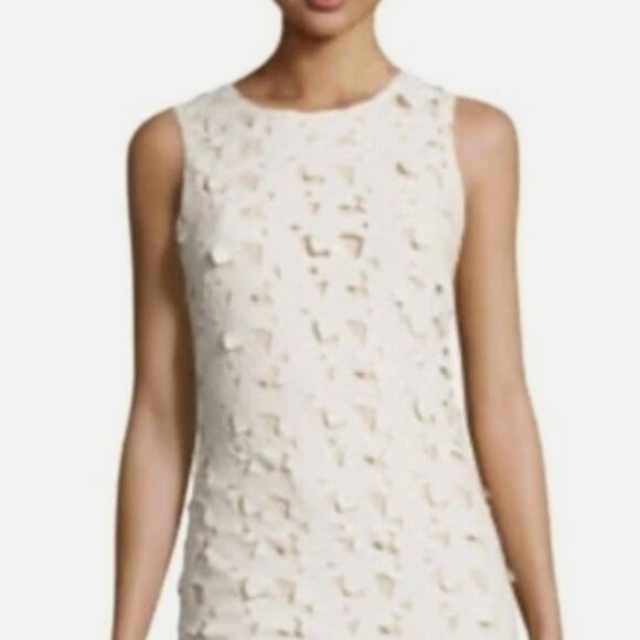 RARE NWOT Alice + Olivia Fey Neutrals Ivory Cutout Embroidered Midi Dress 4 $465 - Picture 2 of 8